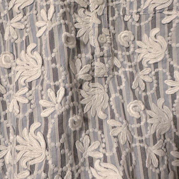 Anthropologie Pilcro The Whitney Trapeze Embroidered Appliqué Buttondown XS - Picture 3 of 8